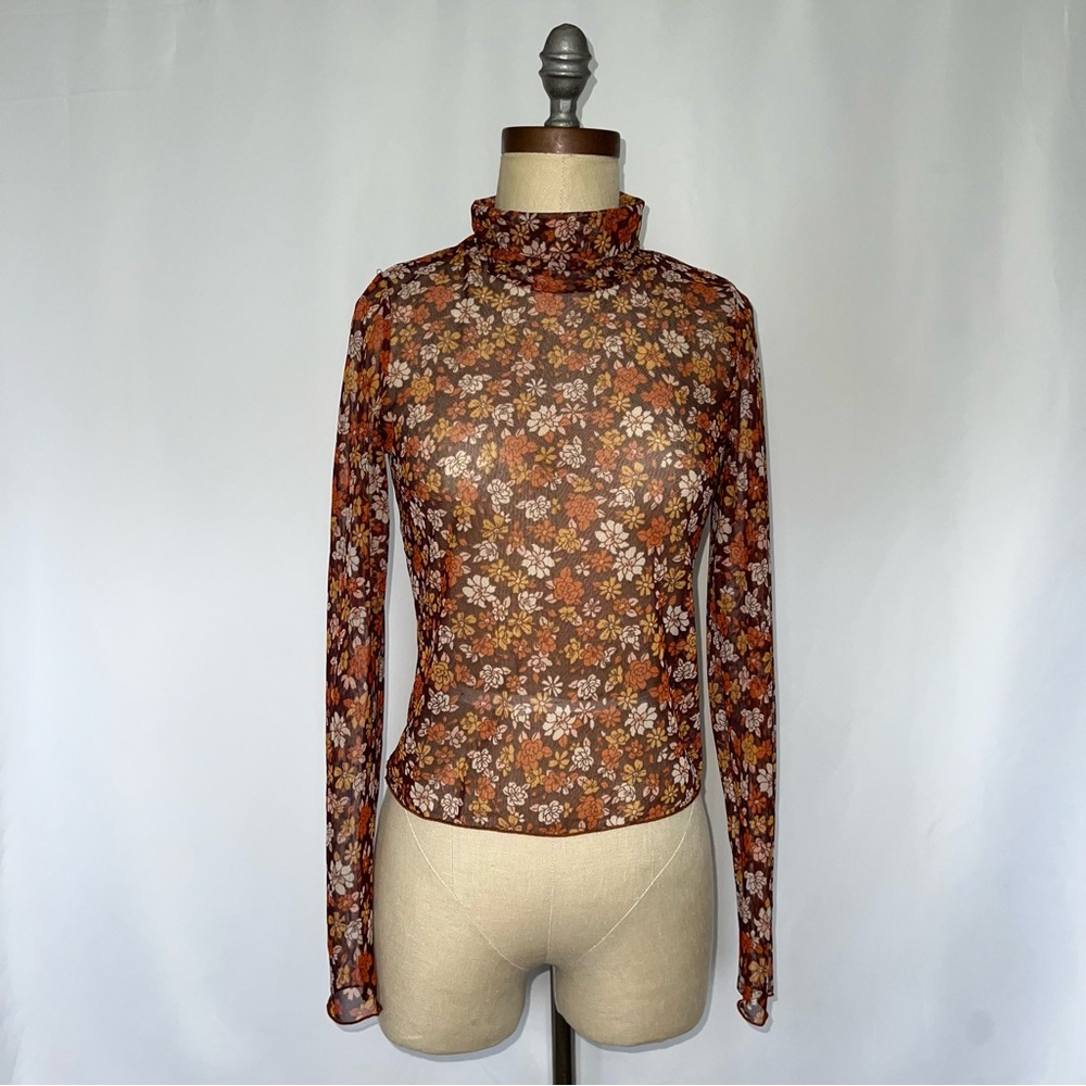 Altar’d State M Floral Mesh Shirt